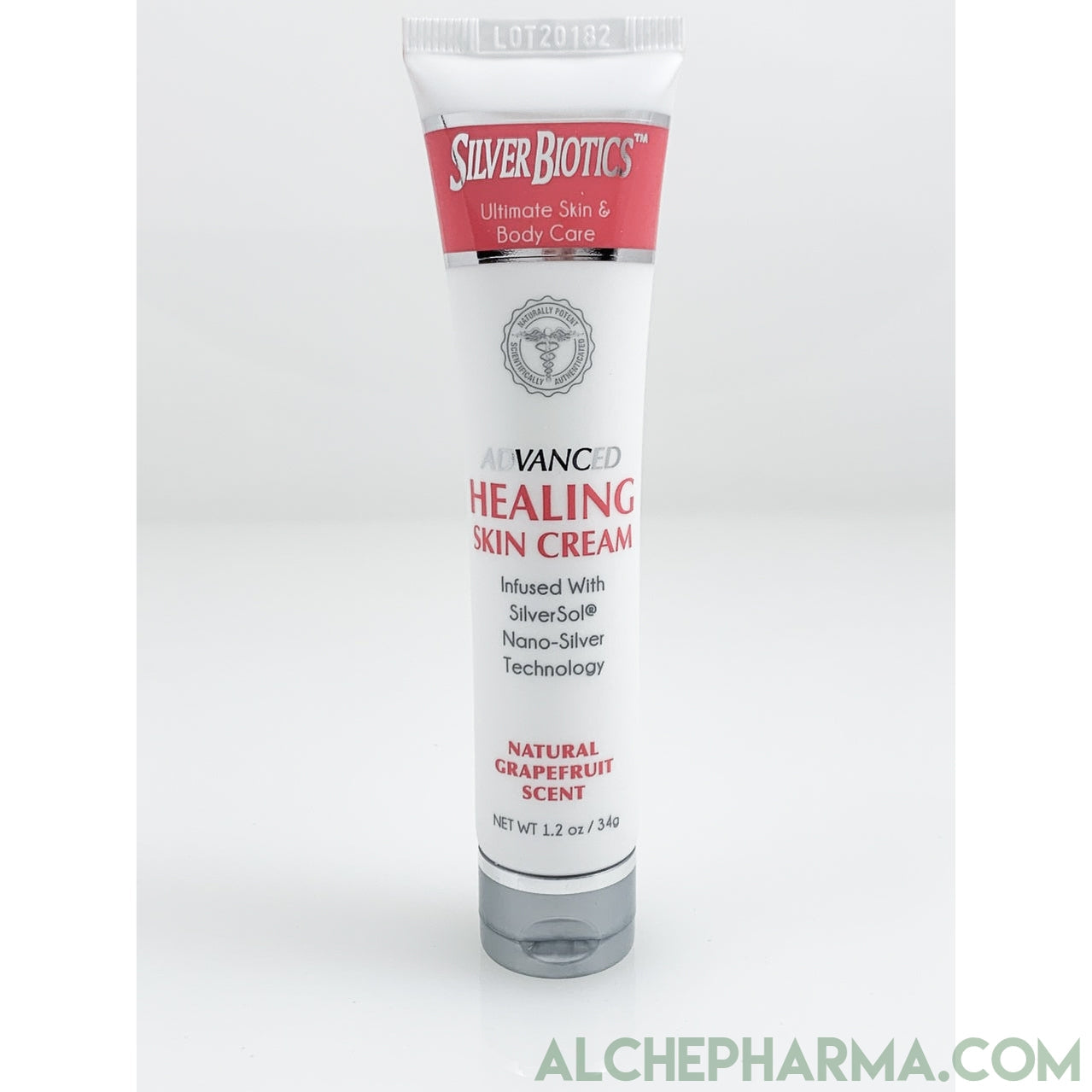 Silver Biotics Healing Skin Cream Infused with SilverSol Nano-Silver Skin Cream Natural Grapefruit Scent 1.2 oz