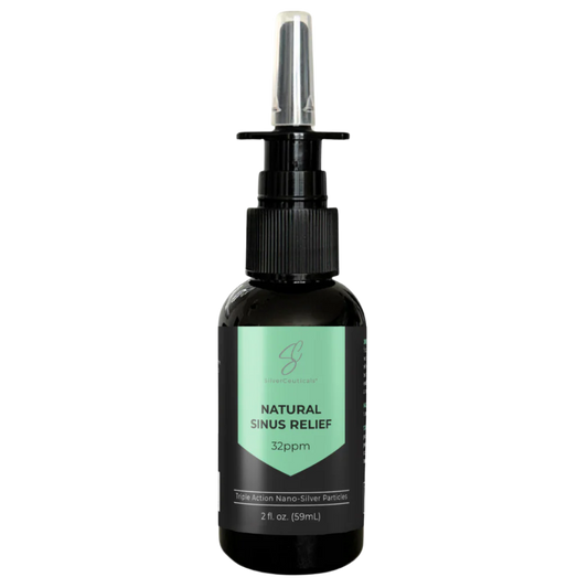 Natural Sinus Relief Spray - 32 PPM Nano Silver - 2 Fl. Oz.