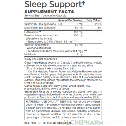 Sleep Support - Advanced Theanine Melatonin Blend ( For Bedtime Use Only )-Sleep and Relaxation-AlchePharma