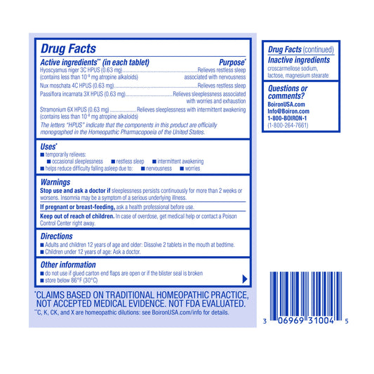 SleepCalm® - Homeopathic Sleep Relief - 60 Meltaway Tablets