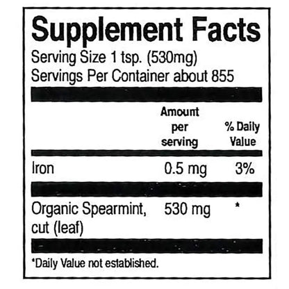 Spearmint Leaf, Cut & Sifted, Organic 1 lb