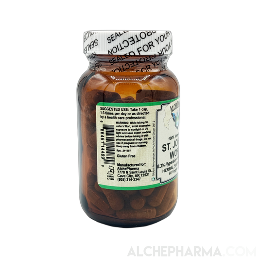 St. John's Wort (100% vegitarian) 450 mg total (90 vcaps)-AlchePharma