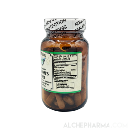 St. John's Wort (100% vegitarian) 450 mg total (90 vcaps)-AlchePharma