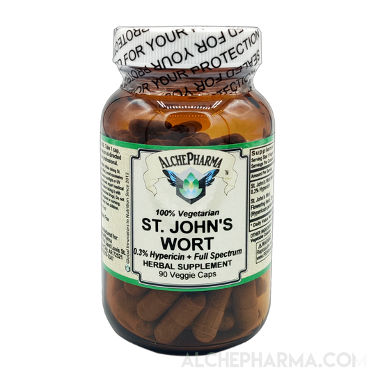 St. John's Wort (100% vegitarian) 450 mg total (90 vcaps)-AlchePharma