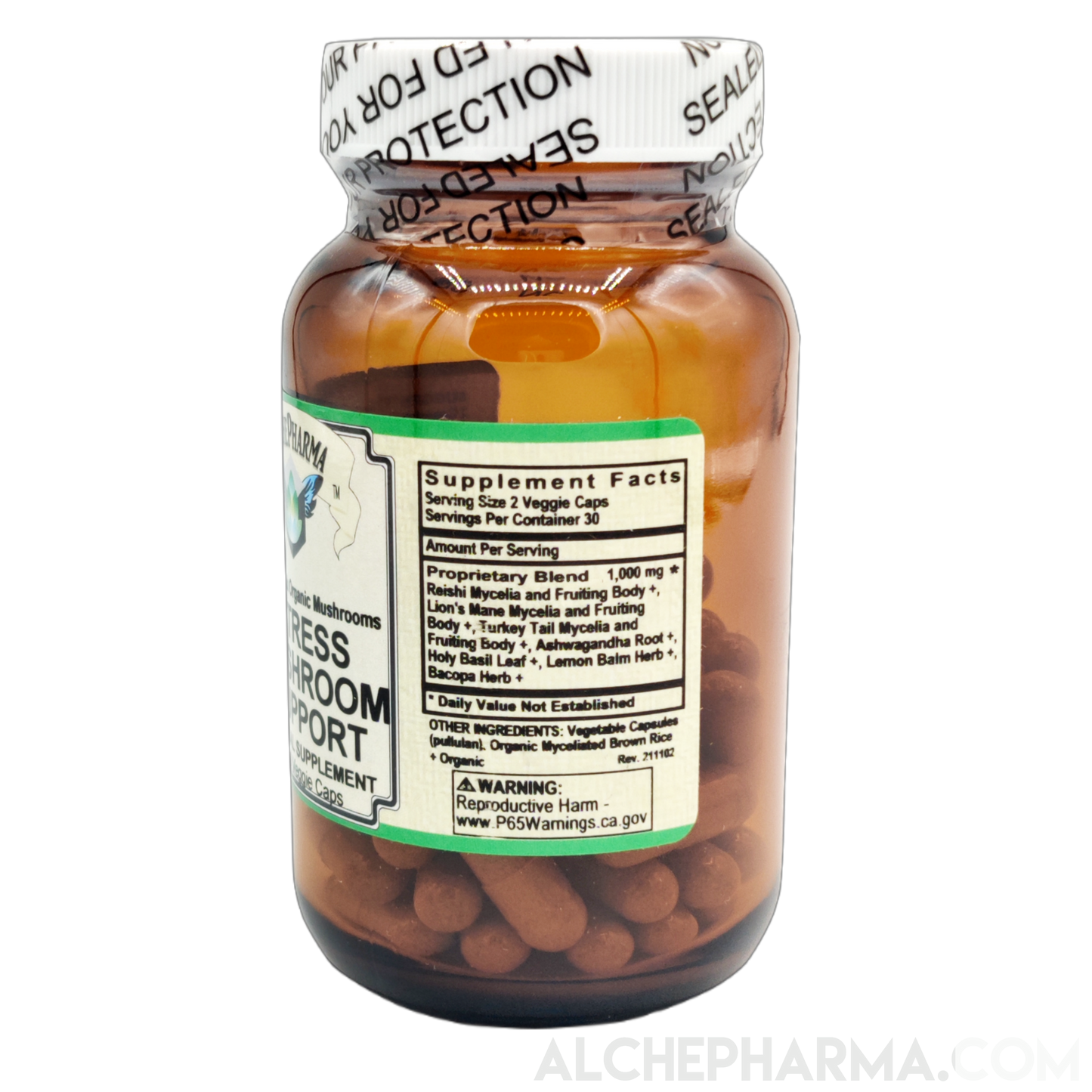 Stress Mushroom Support (90 vcap)-AlchePharma