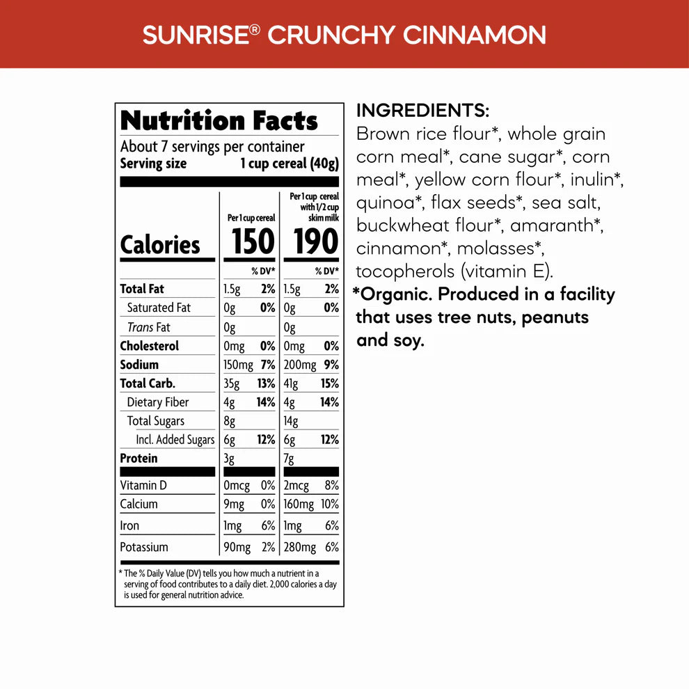 Sunrise Crunchy Cereal - Gluten Free