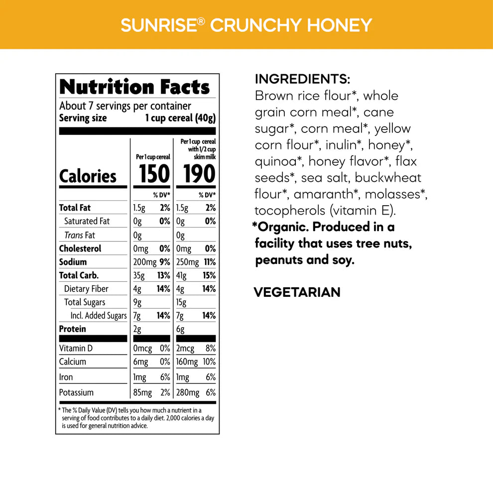 Sunrise Crunchy Cereal - Gluten Free