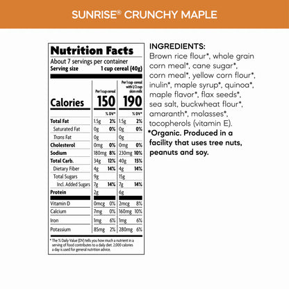 Sunrise Crunchy Cereal - Gluten Free