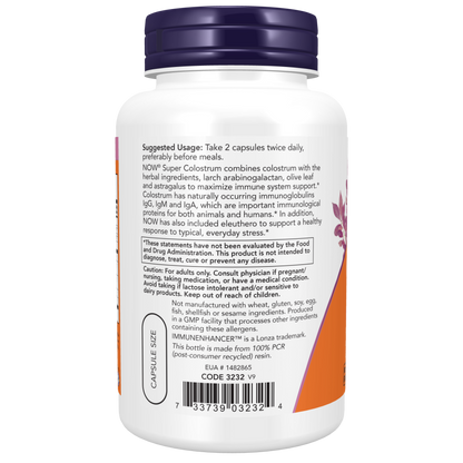 Super Colostrum 500 mg Veg Capsules-Immune System Enhancers-AlchePharma