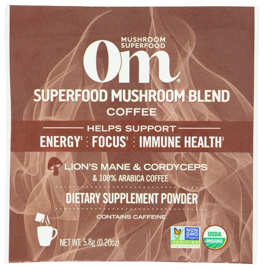 Om Mushroom Superfood Organic Mushroom Coffee Blend Drink Mix, 0.21 OZ