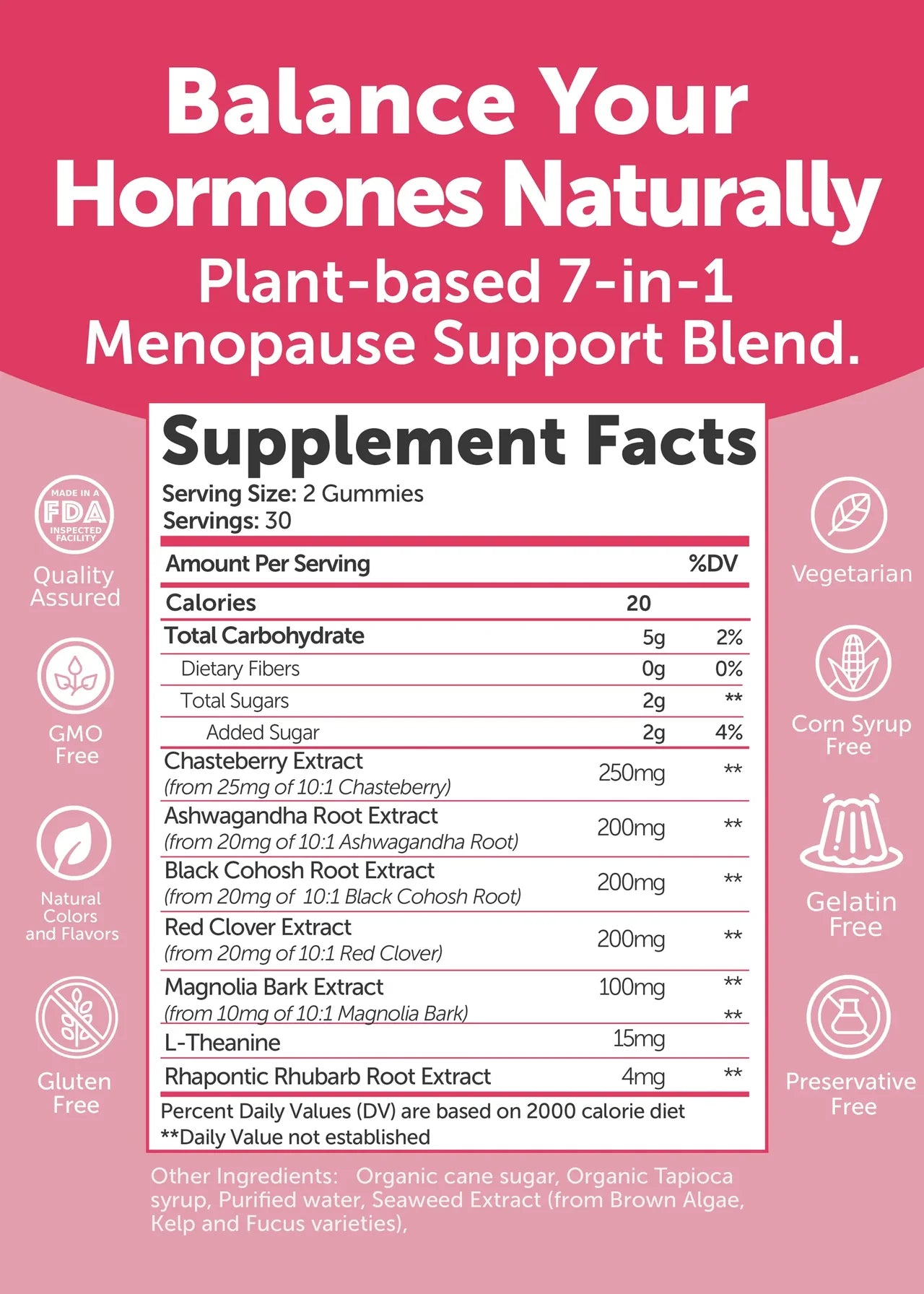 "Menopause Support Gummies Mixed Berry 60 Count