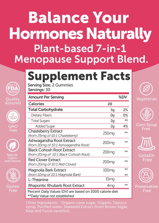 Menopause Support Gummies Mixed Berry 60 Count