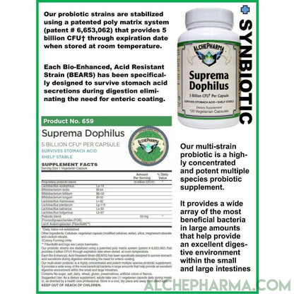 AP Suprema Dophilus , Veg Caps, Stomach Acid Resistant Strains - AlchePharma