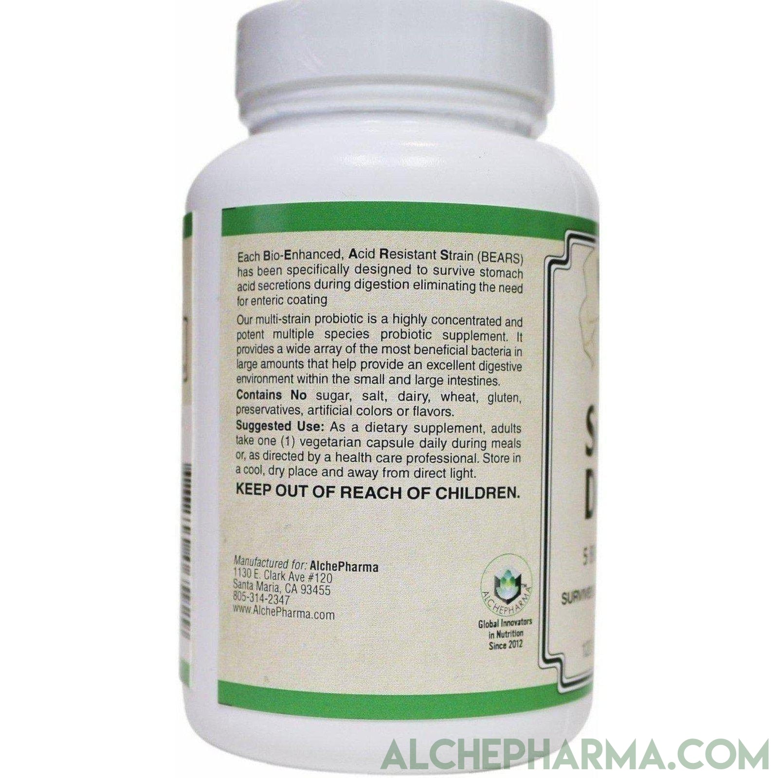 AP Suprema Dophilus , Veg Caps, Stomach Acid Resistant Strains - AlchePharma
