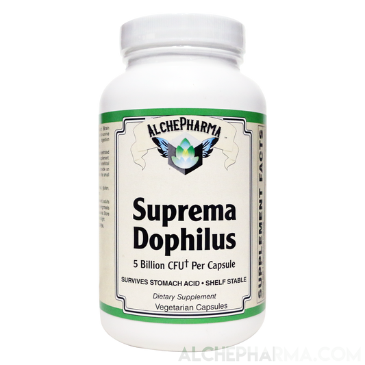 Suprema Dophilus Authentic ( Danisco -BEARS- Poly Matrix Stomach Acid Resistant Strains ) w/ arabinogalactans-Probiotics-AlchePharma