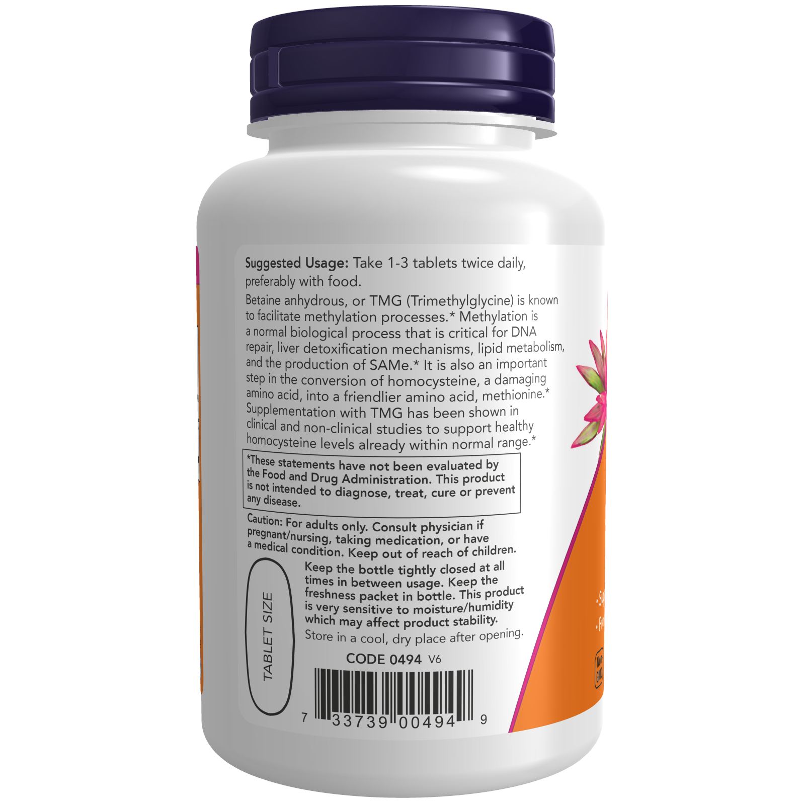 TMG Betaine 1,000 mg Tablets-Vitamins-AlchePharma