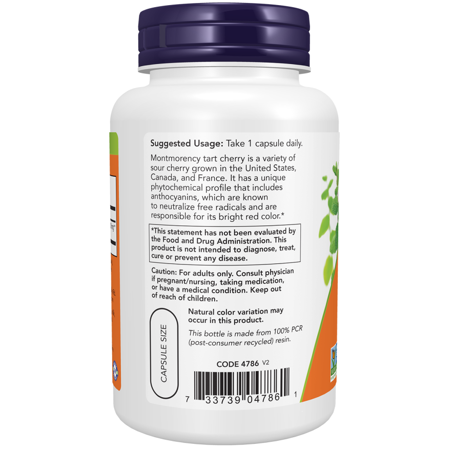 Tart Cherry 500 mg Veg Capsules-Herbs-AlchePharma