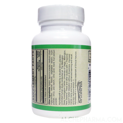 Theanine 200Mg Chewable AlphaWave® Fermented Vegan Lemonade Flavor-Vitamins & Supplements-AlchePharma