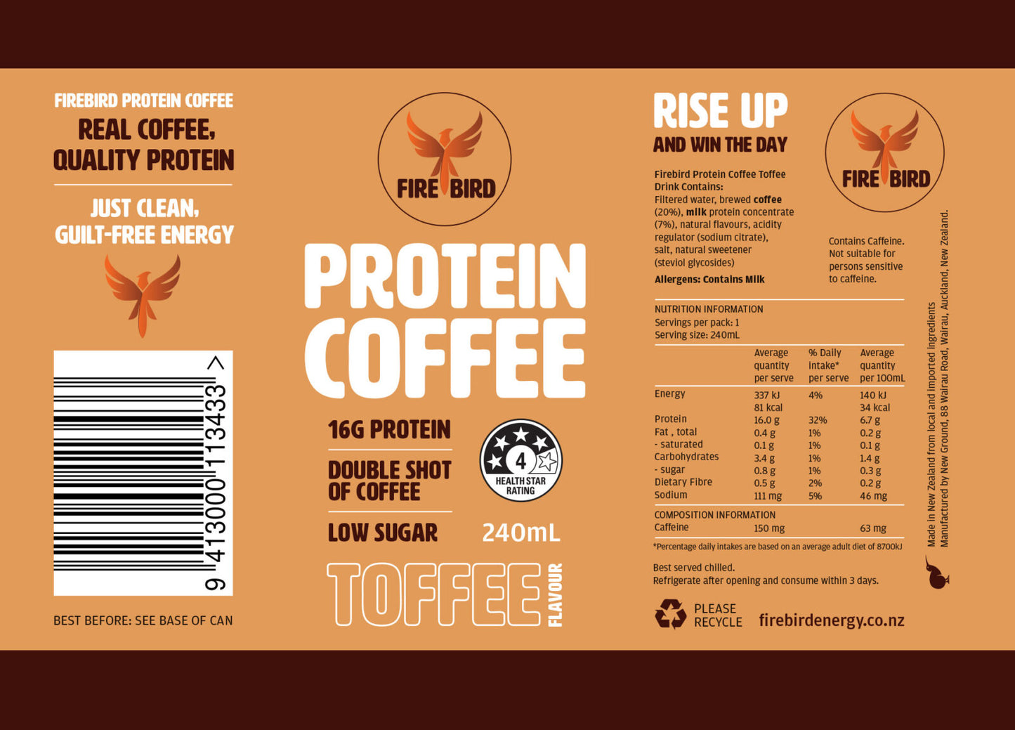 Firebird Protein Coffee – Toffee