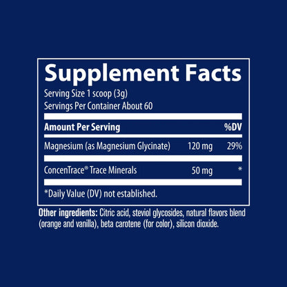 Trace Minerals Magnesium Glycinate Powder - Orange Dream 180g