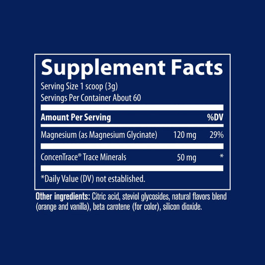 Trace Minerals Magnesium Glycinate Powder - Orange Dream 180g