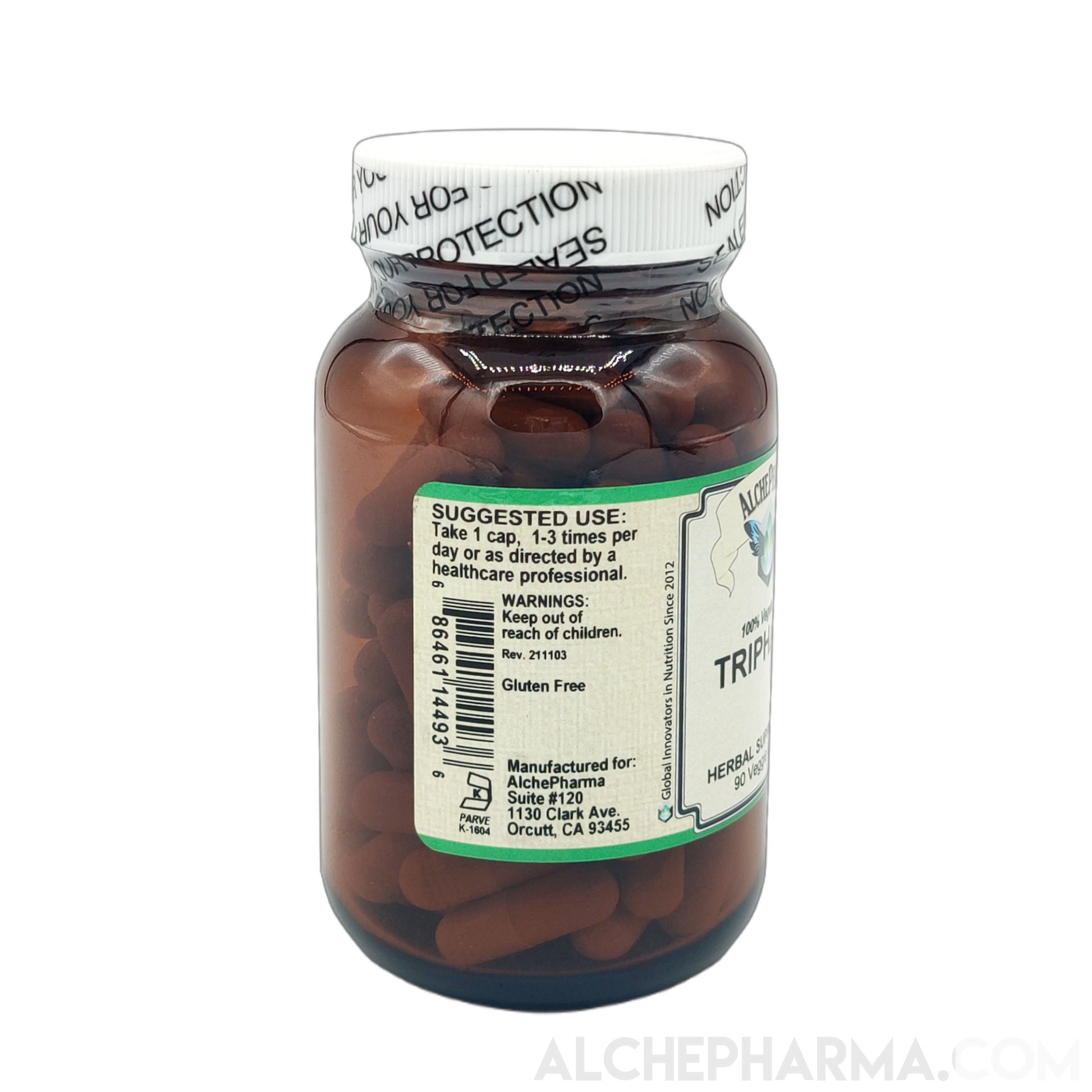 Triphala - 100% vegetarian (90 vcaps)-AlchePharma