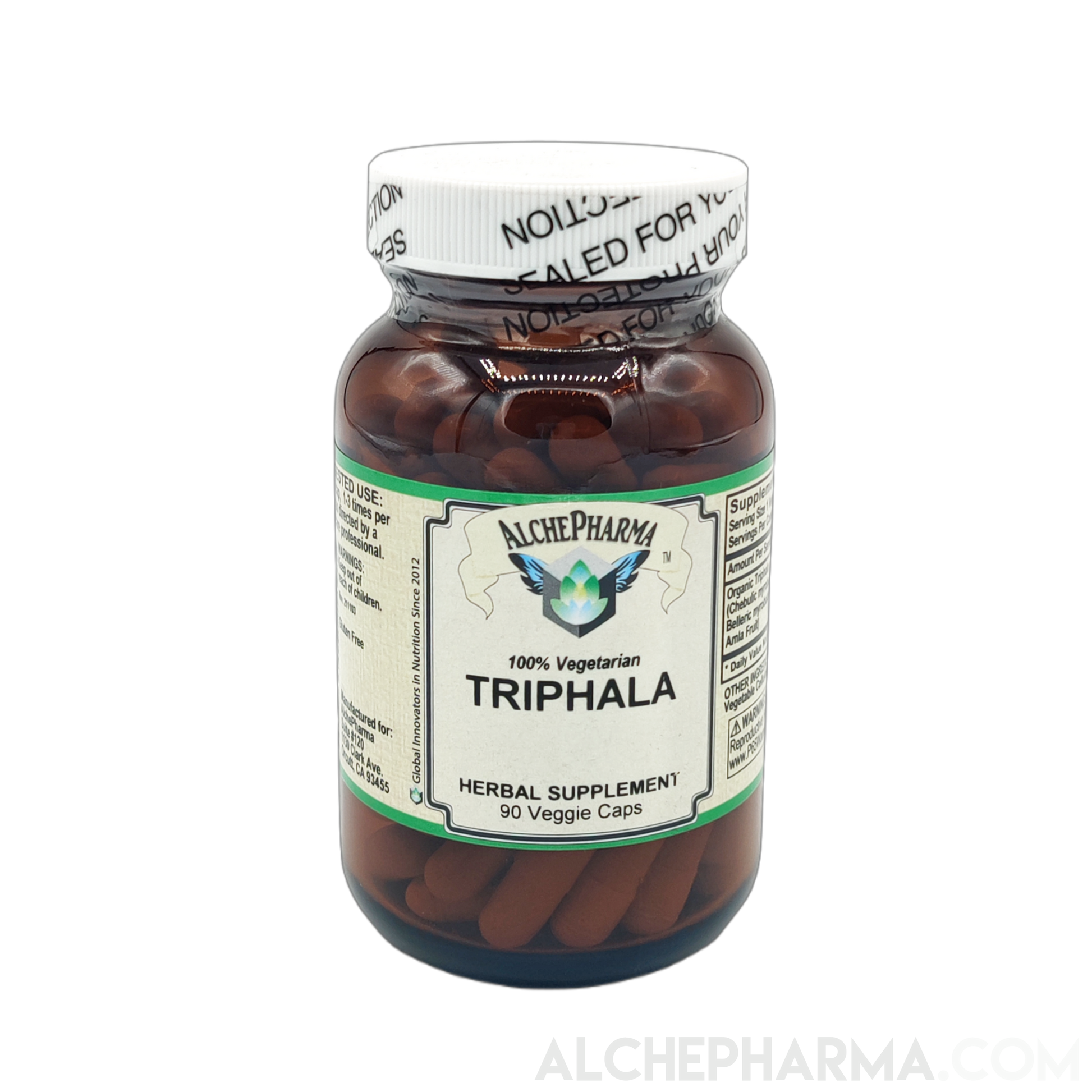 Triphala - 100% vegetarian (90 vcaps)-AlchePharma