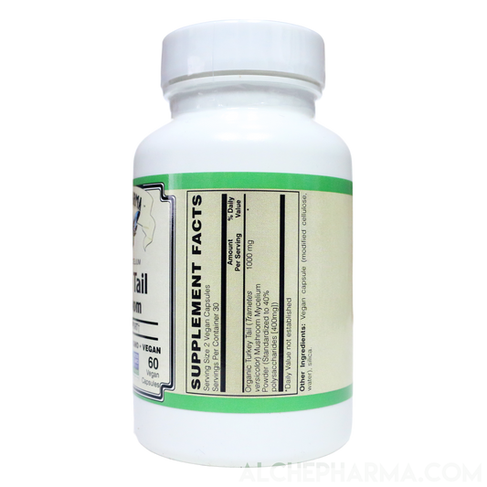 Turkey Tail Mushroom ( Organic Trametes Versicolor ) 40% polysaccharides Vegan-Mushrooms-AlchePharma