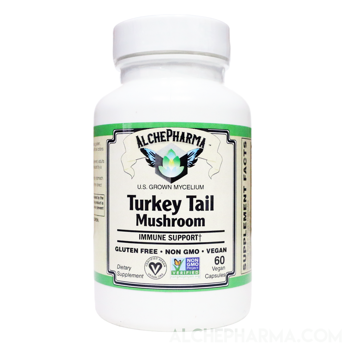Turkey Tail Mushroom ( Organic Trametes Versicolor ) 40% polysaccharides Vegan-Mushrooms-AlchePharma