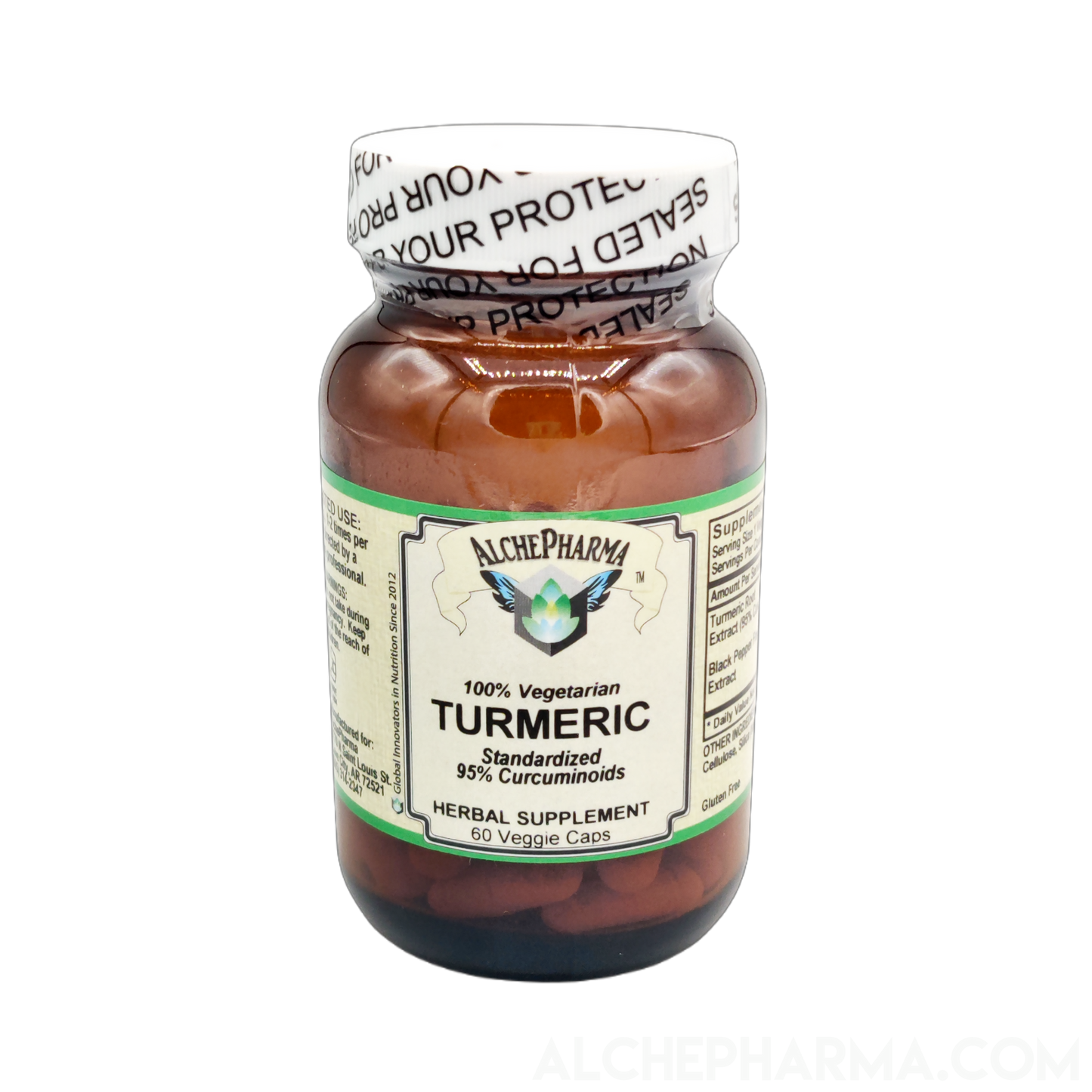 Turmeric (95% Curcuminoids - 450 mg - Gluten Free)-AlchePharma