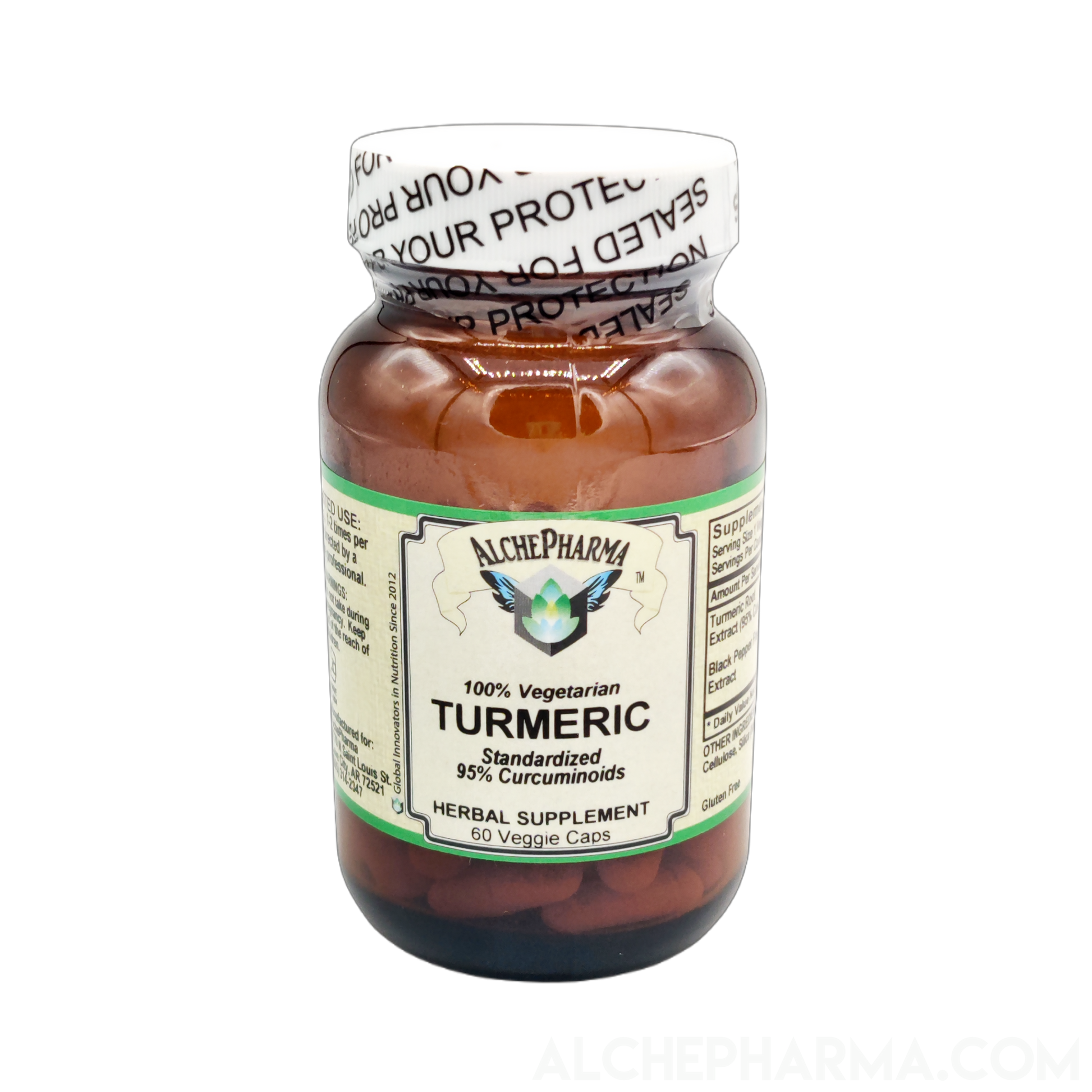 Turmeric (95% Curcuminoids - 450 mg - Gluten Free)-AlchePharma