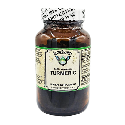 Turmeric Liquid Veggie Capsules (Full Spectrum with Black Pepper - 100% Vegetarian)-Herbs-AlchePharma
