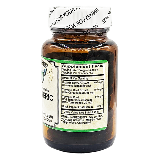 Turmeric Liquid Veggie Capsules (Full Spectrum with Black Pepper - 100% Vegetarian)-Herbs-AlchePharma