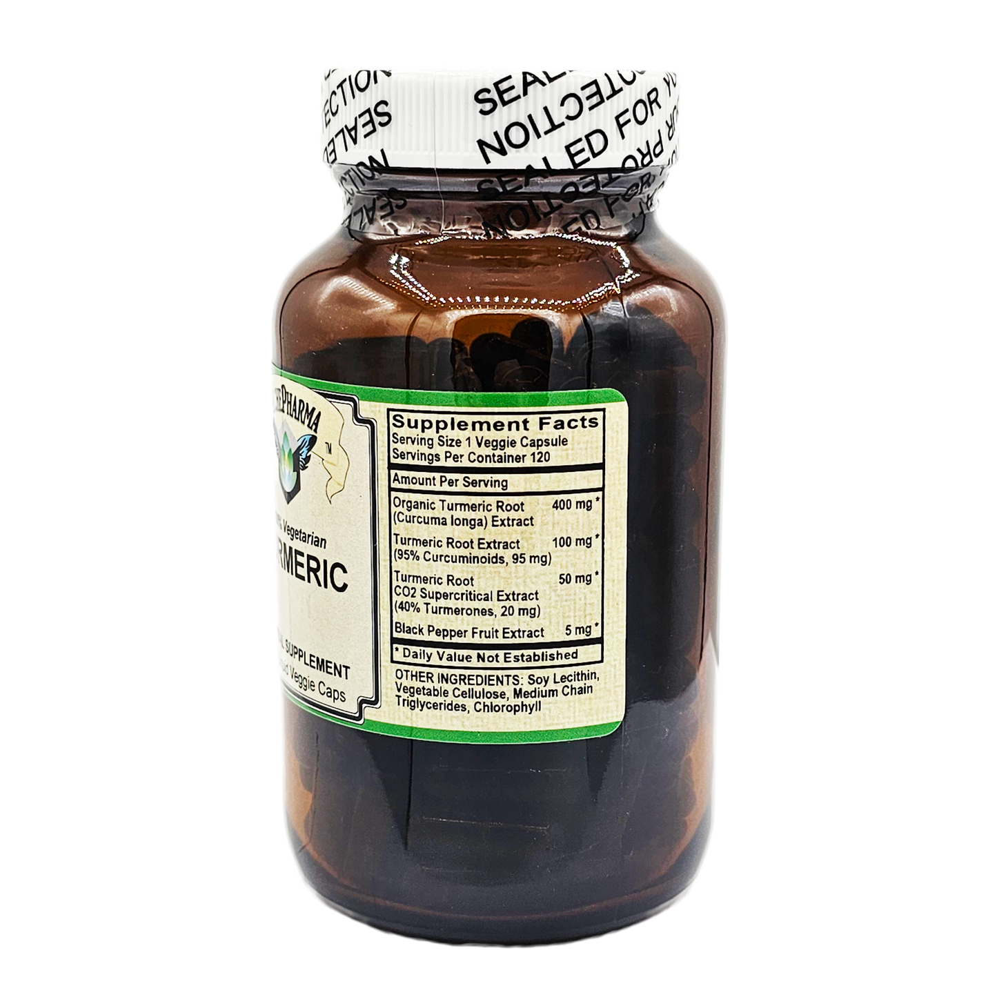 Turmeric Liquid Veggie Capsules (Full Spectrum with Black Pepper - 100% Vegetarian)-Herbs-AlchePharma