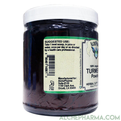 Turmeric Organic Powder- 100% Pure Full Spectrum Turmeric Root Powder 114 grams ( curcuma longa )-Herb-AlchePharma