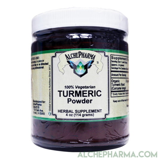 Turmeric Organic Powder- 100% Pure Full Spectrum Turmeric Root Powder 114 grams ( curcuma longa )-Herb-AlchePharma