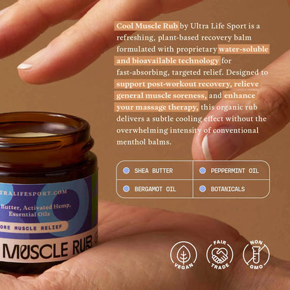 Cool Muscle Rub - Sore Muscle Relief - 1 Oz