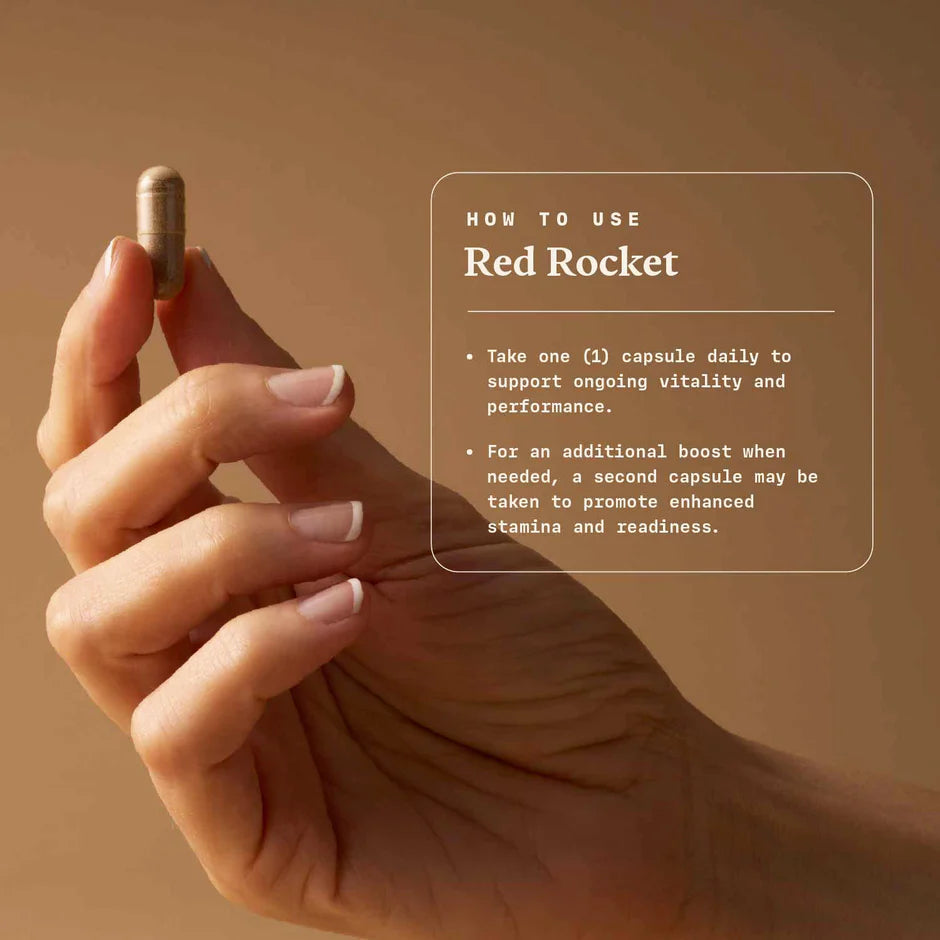 Red Rocket - Testosterone & Longevity Support - 40 Veggie Capsules