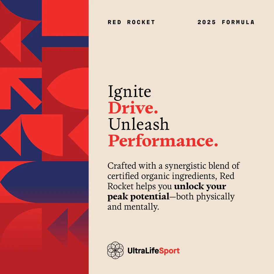 Red Rocket - Testosterone & Longevity Support - 40 Veggie Capsules