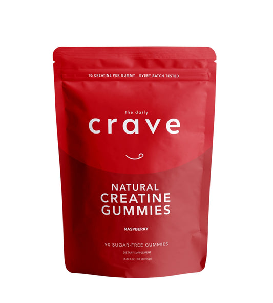 The Daily Crave - Raspberry Creatine Gummies - 90 gummies (1 month supply)