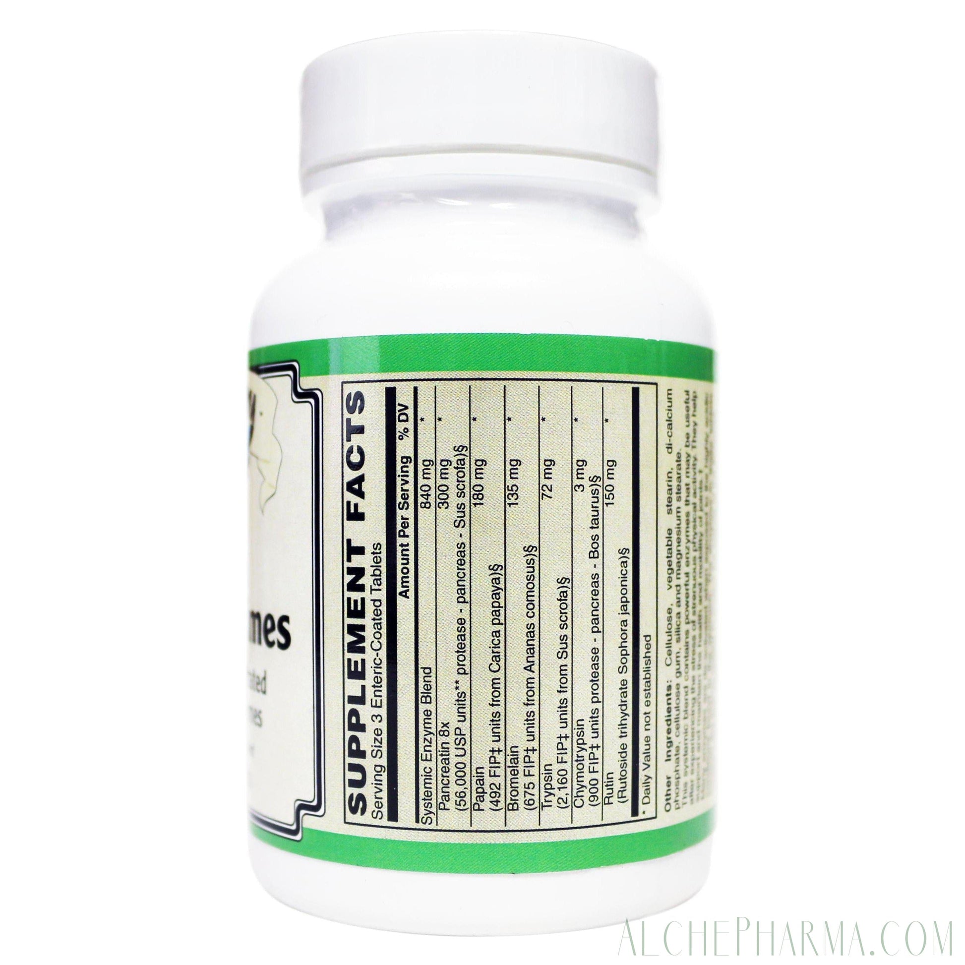 Ultra Proteo-Zimes™ - (USP) Highest commercial concentrations available of: Chymotrypsin, Trypsin, Pancreatin, Papain and Bromelain-enzymes-AlchePharma