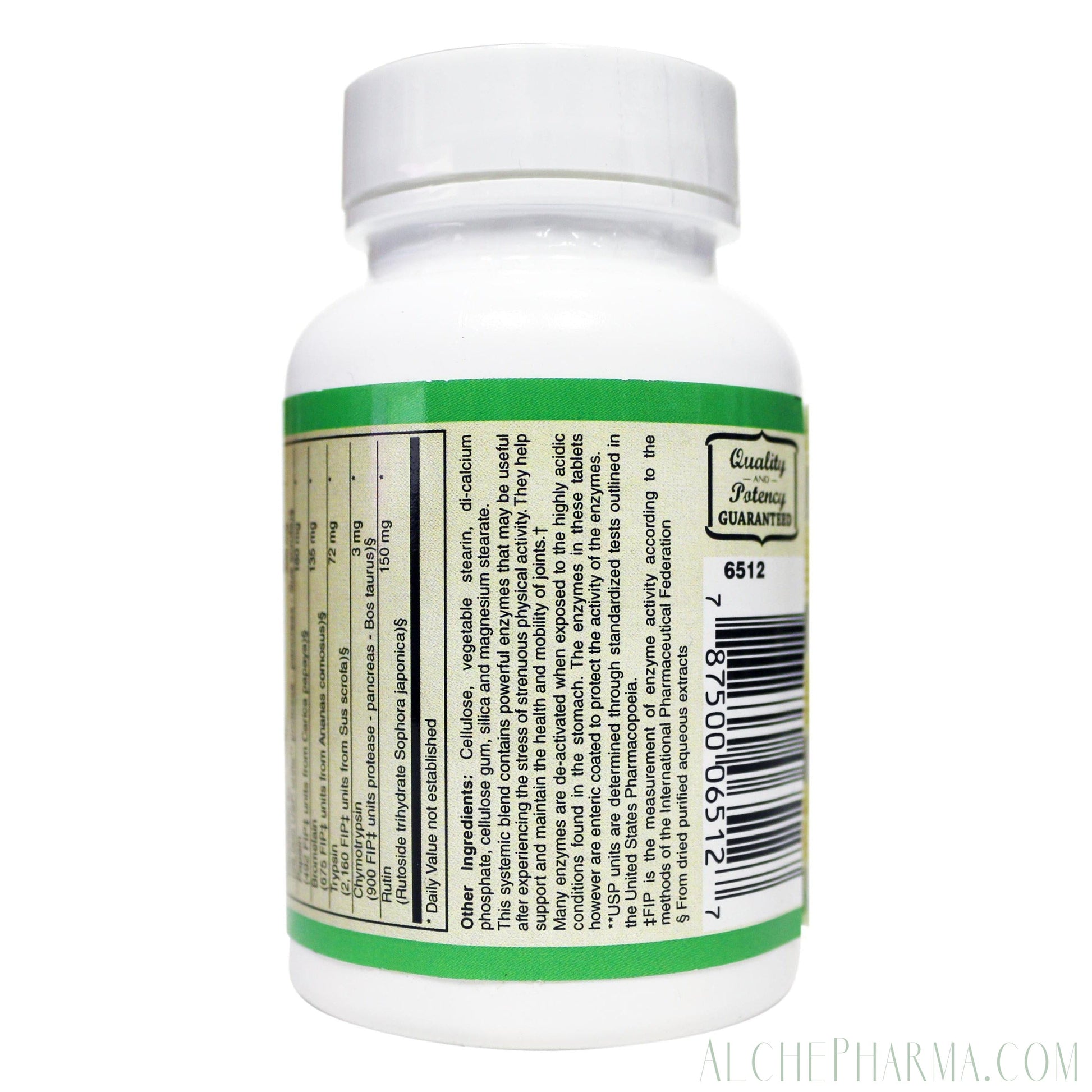Ultra Proteo-Zimes™ - (USP) Highest commercial concentrations available of: Chymotrypsin, Trypsin, Pancreatin, Papain and Bromelain-enzymes-AlchePharma