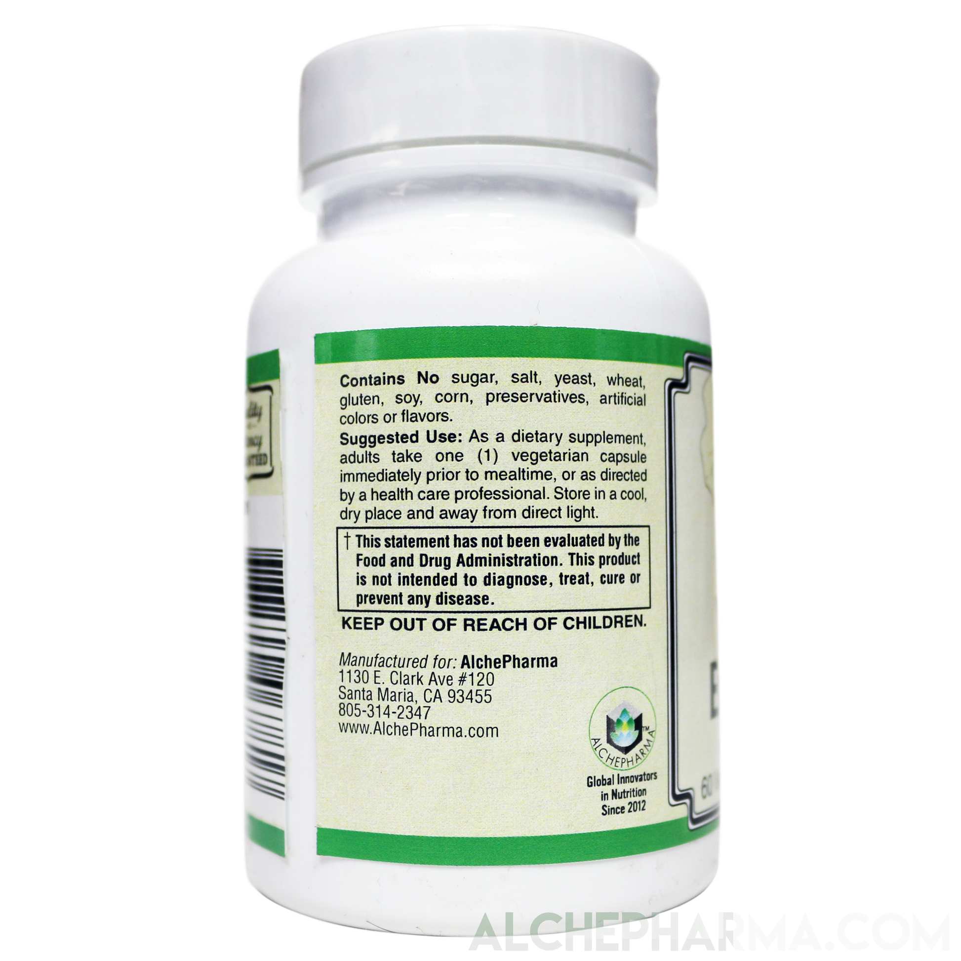 Ultra Veggie Enzymes w/ protease enzymes active at pH levels of 6.0, 4.5 and 3.0 ( patented nzimes™ )-enzymes-AlchePharma