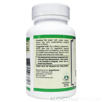 Ultra Veggie Enzymes w/ protease enzymes active at pH levels of 6.0, 4.5 and 3.0 ( patented nzimes™ )-enzymes-AlchePharma