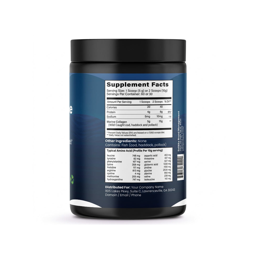 Solikka Premium Marine Collagen - 10.6 oz
