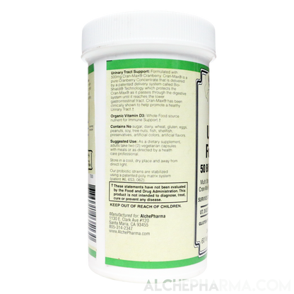 Urinary Formula - 50 Billion Probiotic Multi Strain w/Pre-Biotic and Cran-Max®️-Probiotics-AlchePharma