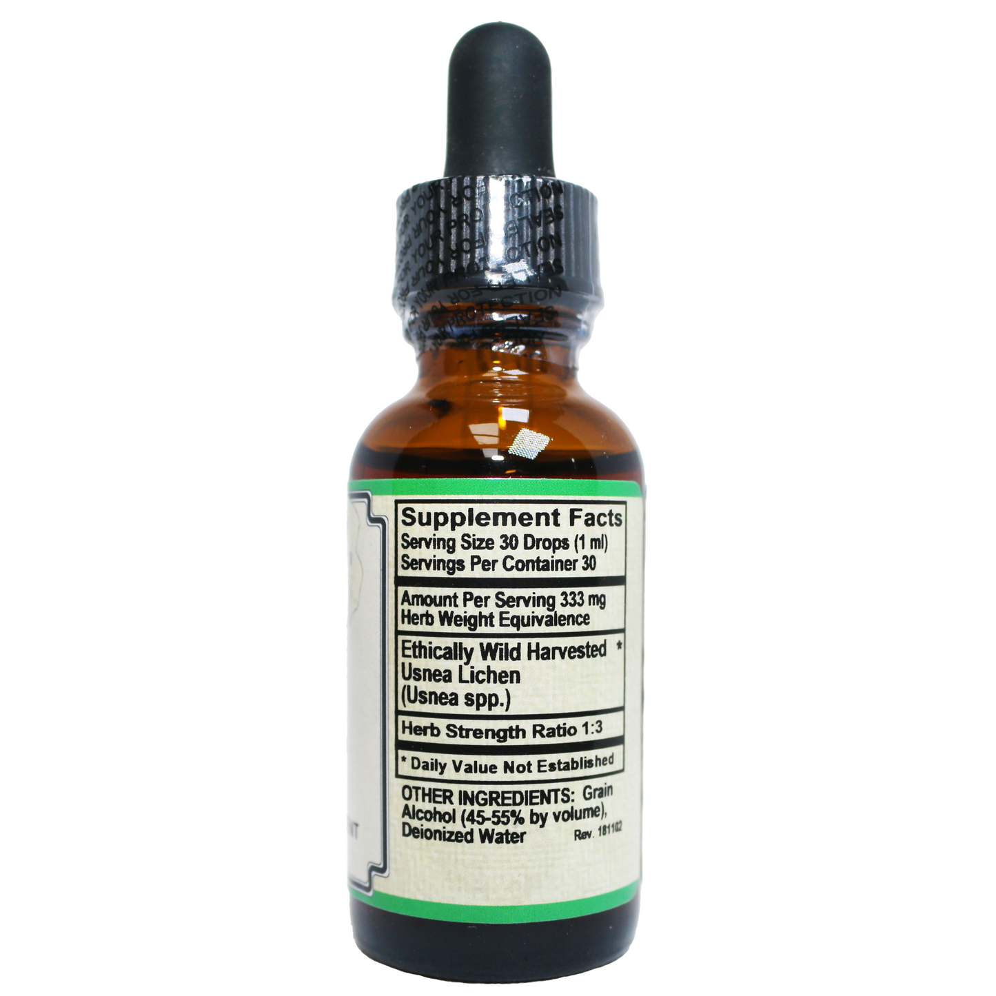 Usnea extract: 1:3 herb ratio, wild-harvested. Tincture-AlchePharma