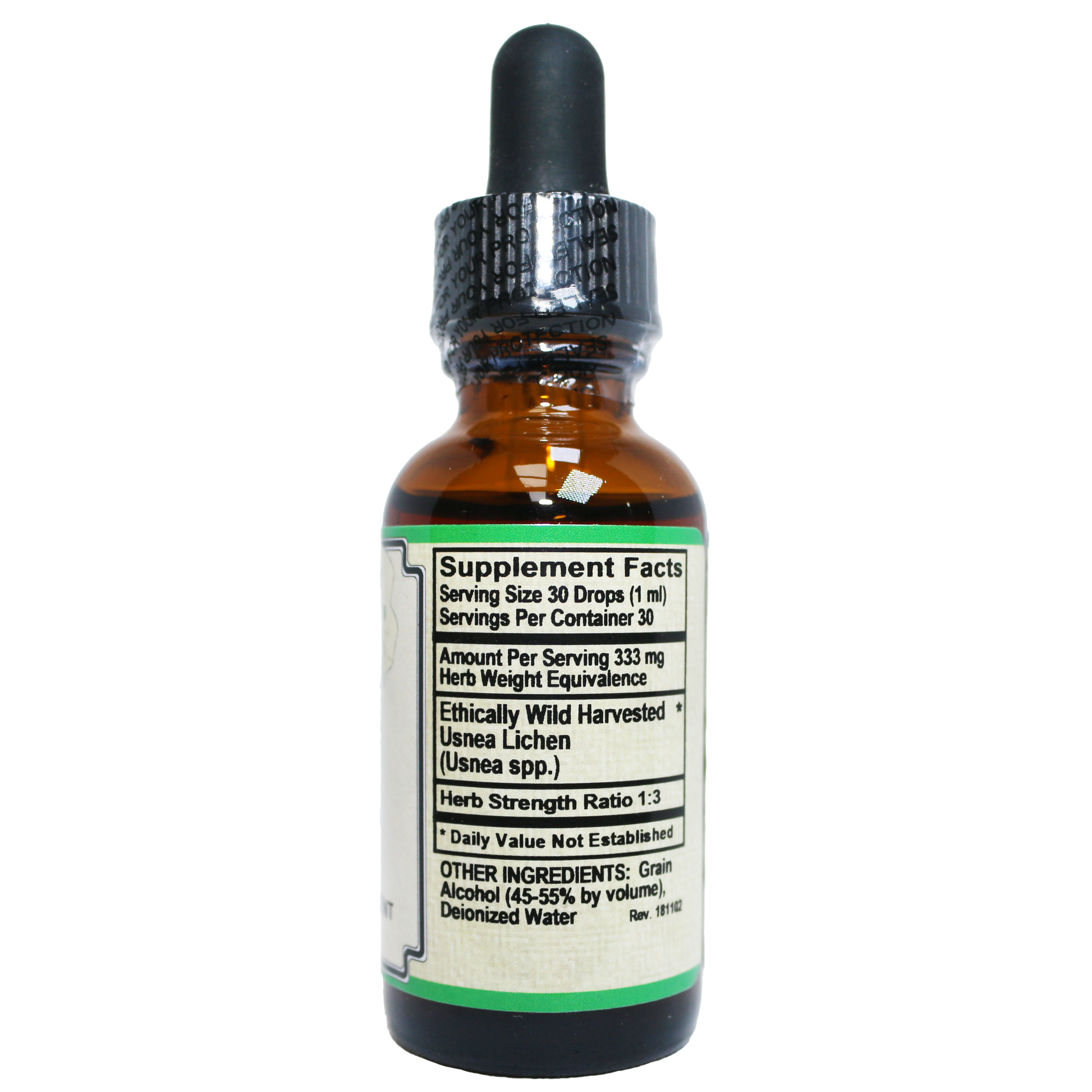 Usnea extract: 1:3 herb ratio, wild-harvested. Tincture-AlchePharma