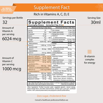 VM100 33 Fl. Oz. Daily Liquid Multivitamin-Multiple Vitamins and Minerals-AlchePharma