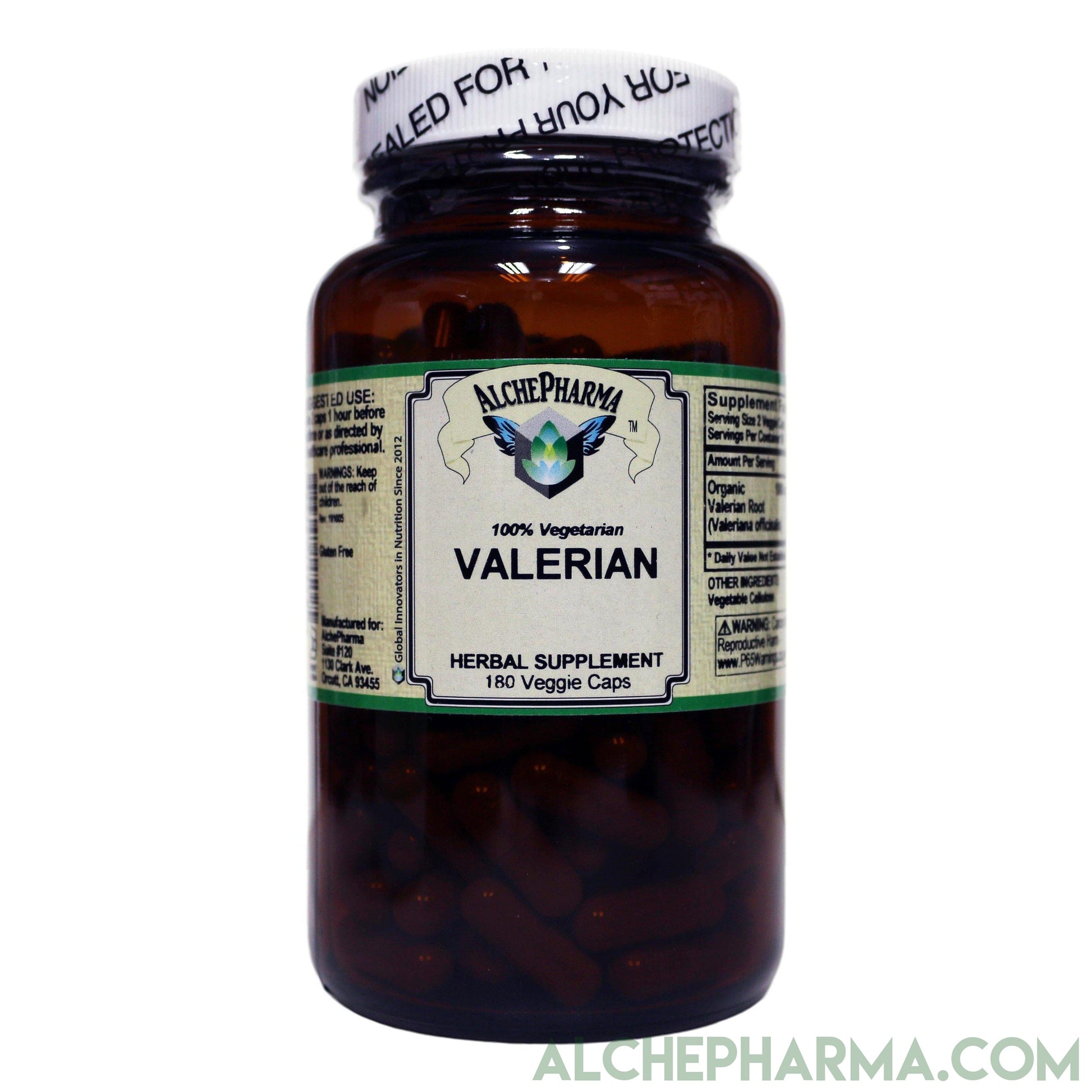 Valerian Root 500mg Capsules- Organic Valeriana officinalis-AlchePharma